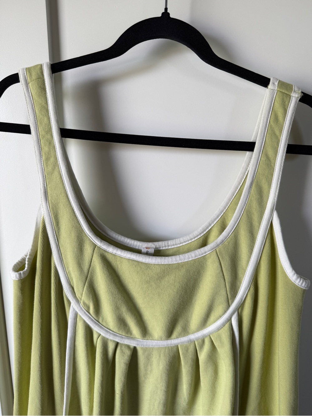 Anthropologie Daily Practice Sweatshirt Dress Green White Piping XL - Picture 4 of 5